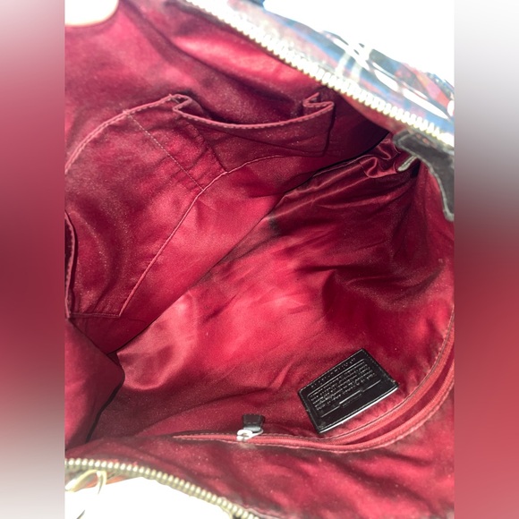 Coach Poppy Tartan Red Signature Sateen Plaid Purse - Picture 10 of 16